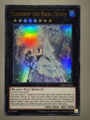 YUGIOH TEARDROP THE RIKKA QUEEN ASIA ENGLISH CR03-AES26 ULTRA RARE