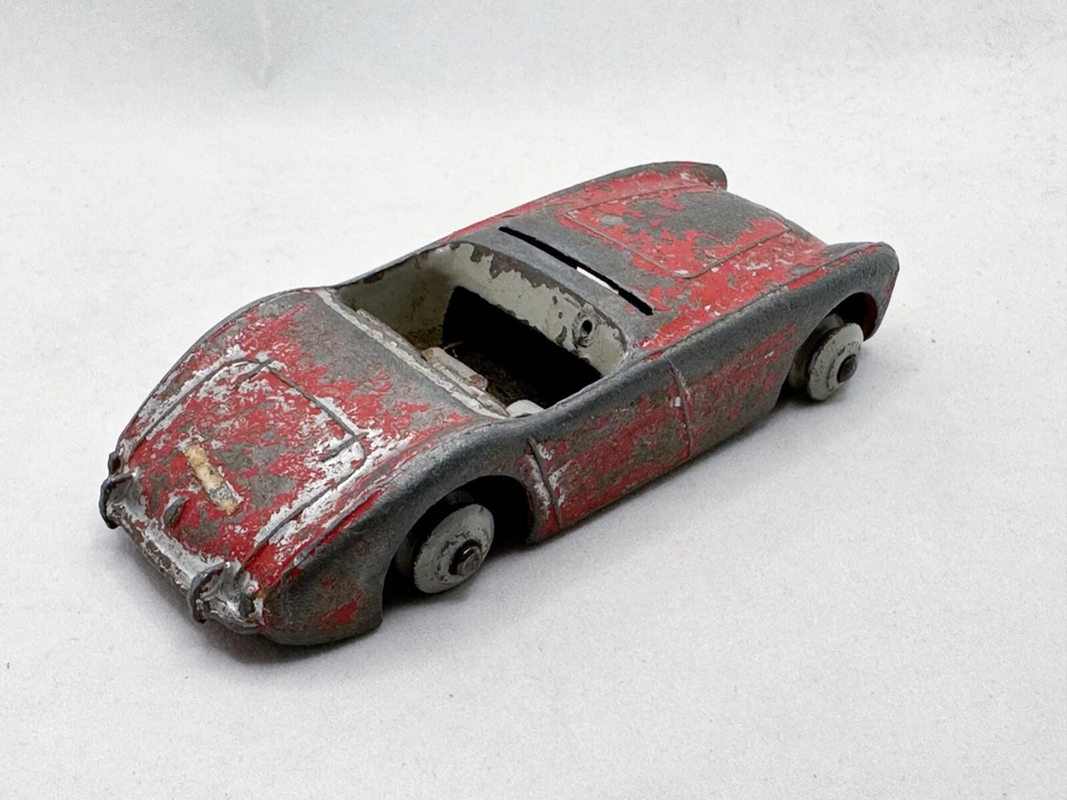 V РЕДКАЯ DINKYTOYS # 103 AUSTIN HEALEY 100 SPORTS TOURING КРАСНЫЙ/СЕРЫЙ ЛИТОЙ 1957 - Изображение 3 из 4