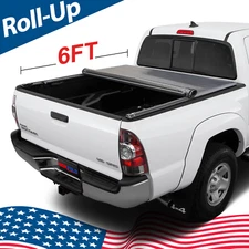Soft Roll-Up Bed Cover Tonneau Cover for 2005-2015 Toyota Tacoma 6FT Truck Bed