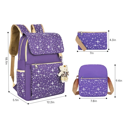 17" 18" Mädchen Jungen Schulrucksack Frauen Reise College Loptop Tasche leicht - Bild 51 von 63