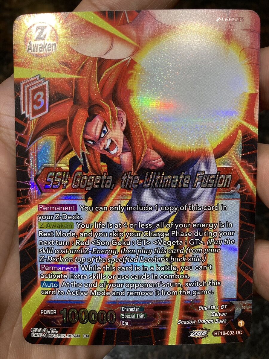 SS4 Gogeta, the Ultimate Fusion - Dawn of the Z-Legends - Dragon Ball Super  CCG