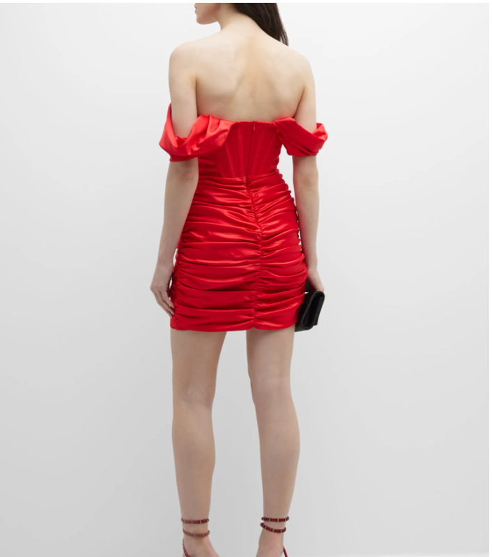 strapless open back dress Alex Dress - Olive/Black