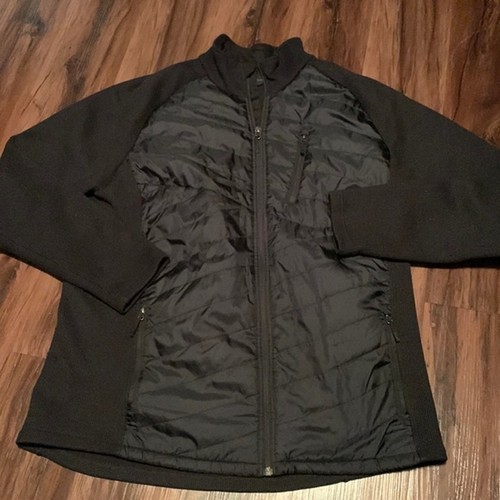 SPYDER Women's Jacket Full Zip Waffle Knit Style Black Size Large BARGAIN VALUE