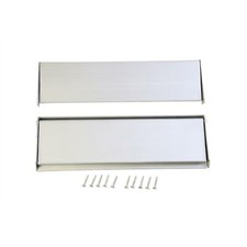 Silver Front Door Letterplate & Letter Tidy Letter Box 250 x 76 mm
