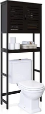 SMIBUY Bathroom Over The Toilet Storage 10.63"D x 25.4"W x 68.9"H, Black 