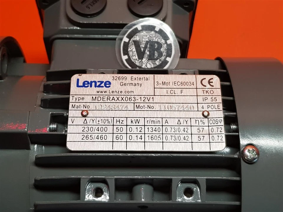 Lenze MDERAXX063-12V1 - 0.12 kW Motor Trifásico - Imagen 4 de 4
