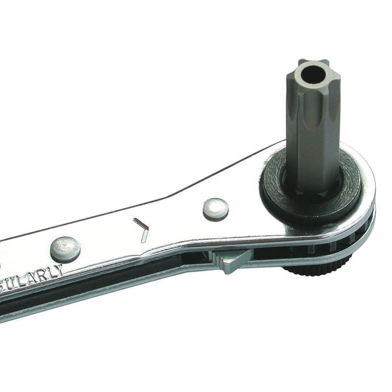 Hazet 2265-1 Reversible Ratchet for Bits, Straight, 1/4