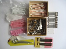 Goody Vintage Lot 100 pc Pink White Hair Roller Plastic Pins Metal Clip More