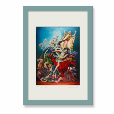 Picture 30x21cm Framed Art Print Hand Signed ''Apocalypse I'' Andrey Shcheglov 
