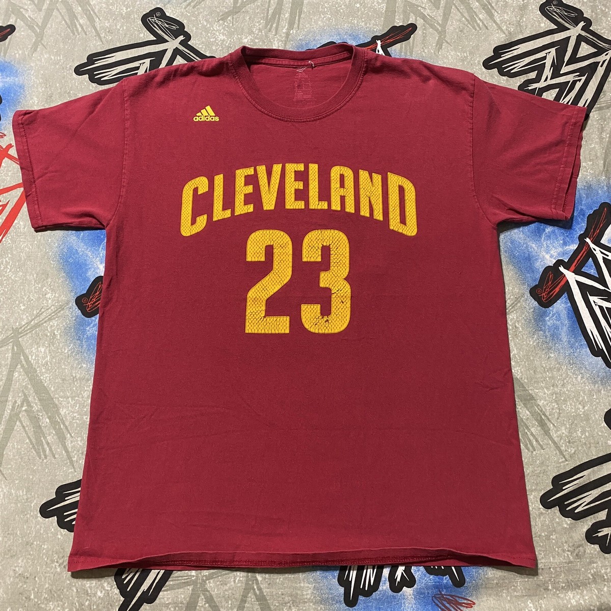LeBron James #23 Cleveland Cavaliers Red NBA Adidas Men's L