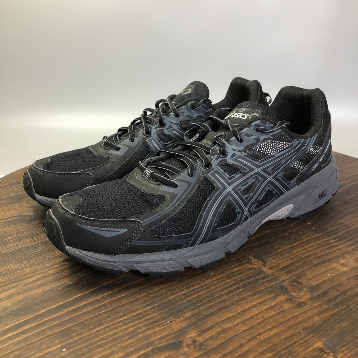 asics::スニーカー:US6[RESALE] ASICS GEL Venture 6 Black Grey Pixel Pink Running Shoes
