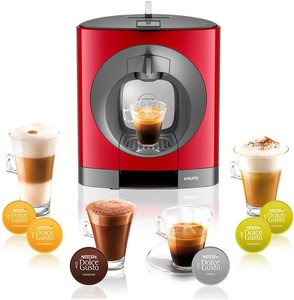Krups Dolce Gusto Oblo KP1105 - Cafetera de cápsulas, 15 bares de presión,  rojo | eBay