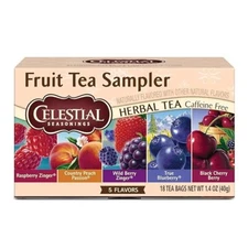 Celestial Seasonings Fruit Tea Sampler Herbal Variety 18 Count (Pack of 1) 