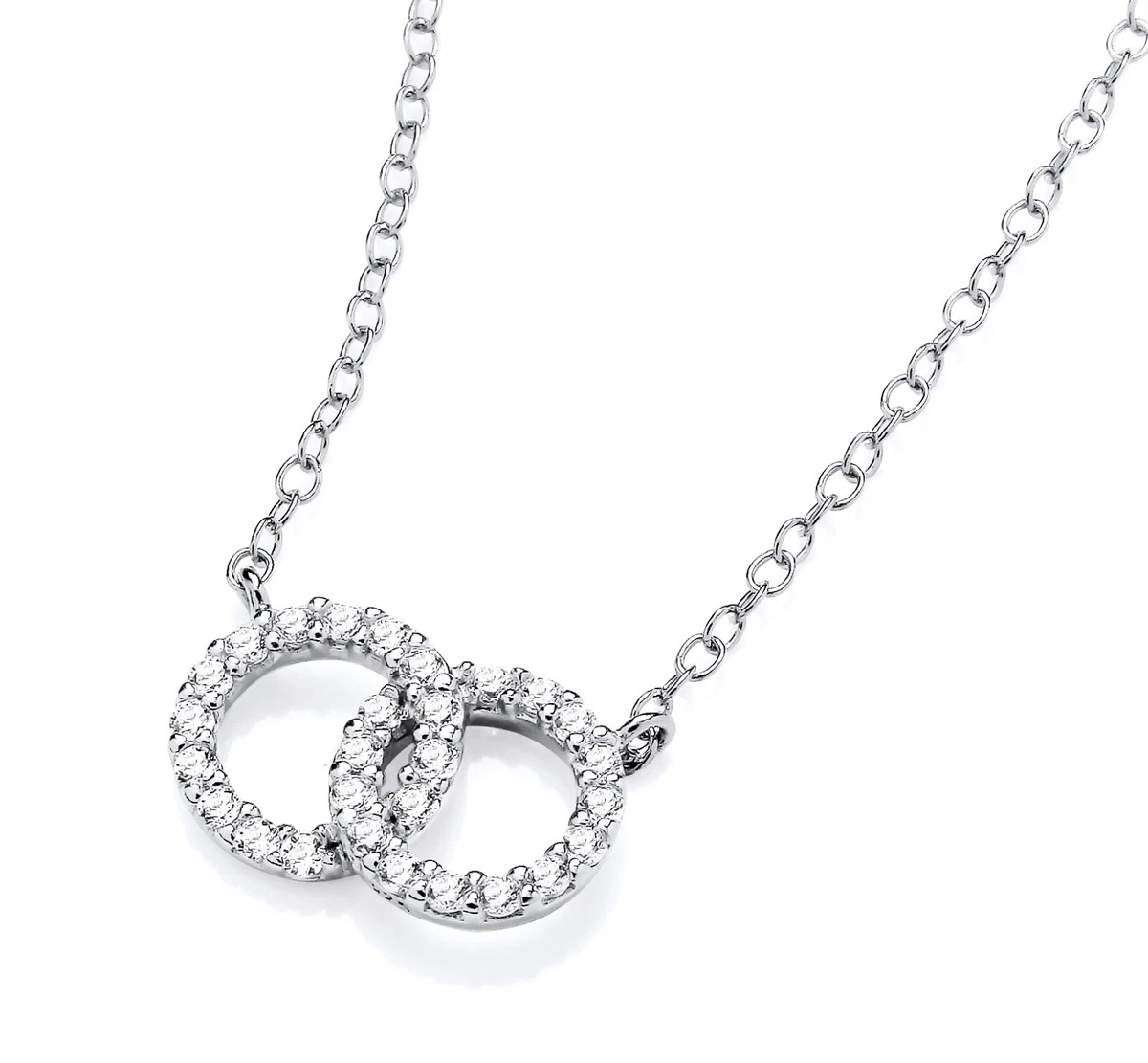 Silver interlocking hotsell necklace