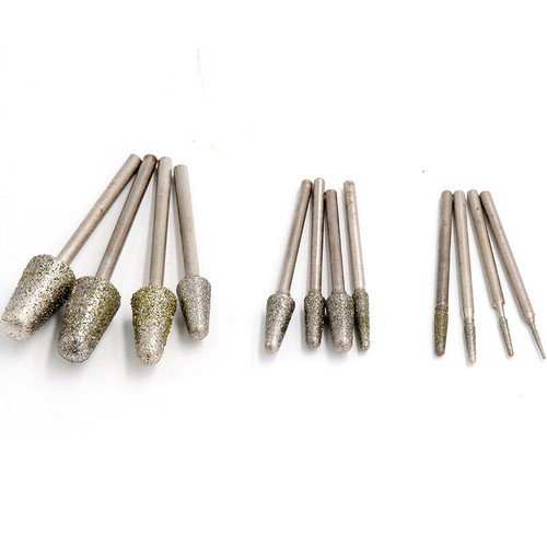 0.8-10mm Diamond Burr Drill Bits Polishing Rotary Tool Carving Engraving - Picture 2 of 4