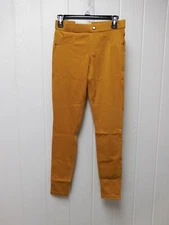 Utopia by Hue Mustard Yellow Denim Leggings Size Small UT18571 