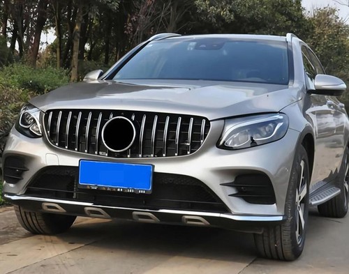 For Mercedes Benz GLC W/X253 GT R Front Grille Grill GLC300 GLC350 2015-2019 BLK - Picture 8 of 9
