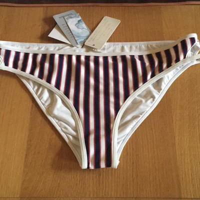 red white blue striped bikini