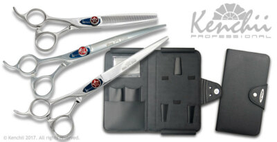 Kenchii Grooming - Five Star Offset Lefty Shear / Scissor Sets - Choose Size 7-9