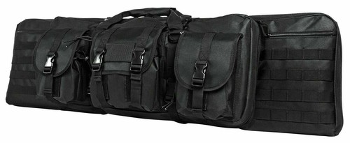 VISM Double Carbine Case 42" Tactical Dual Rifle Range Bag Shooting Hunting BLK - Picture 5 of 5