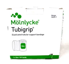 Molnlycke 1452 Tubigrip Size F 4" x 10M Beige- 1 New Damaged BX