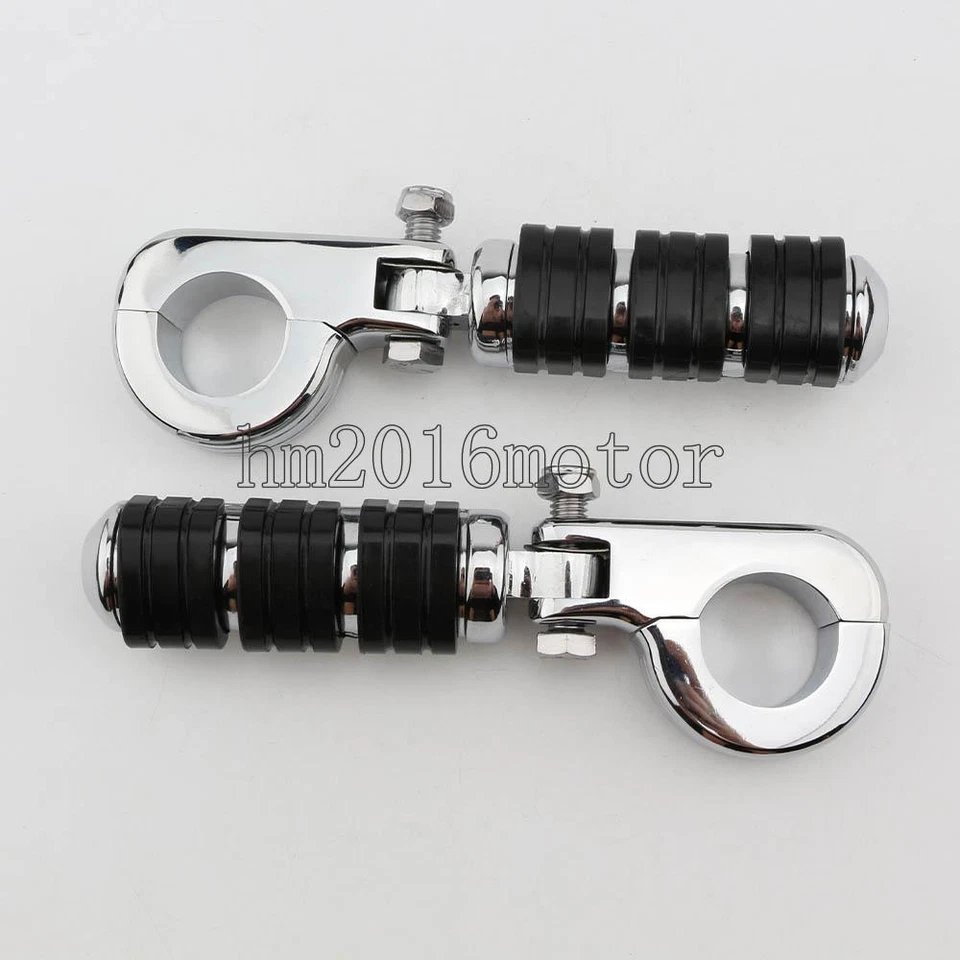Abrazaderas de patas de pata de gato de motocicleta 1 1/4" barra de choque de motor de carretera para Harley Foto 4 de 4