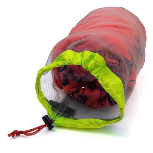 Saco de dormir ultraligero de malla de nailon con cordón sacos de cosas (verde L). - Imagen 2 de 4