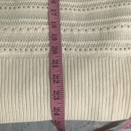 Maglione smanicato all'uncinetto bianco White House Black Market taglia small nuovo con etichetta - Foto 4 di 8