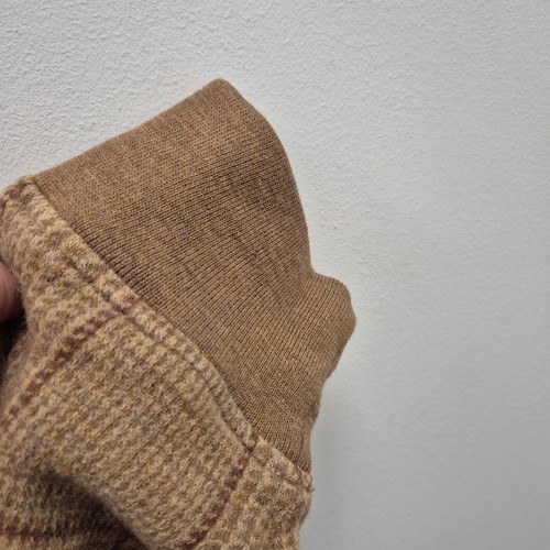 Polo Ralph Lauren Vintage Brown Plaid Shawl Collar Wool Cardigan Jacket Size 3XL - Picture 4 of 7