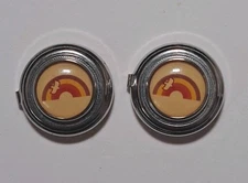 Vintage 1970s Aeagle Button Covers Bird and Rainbow 