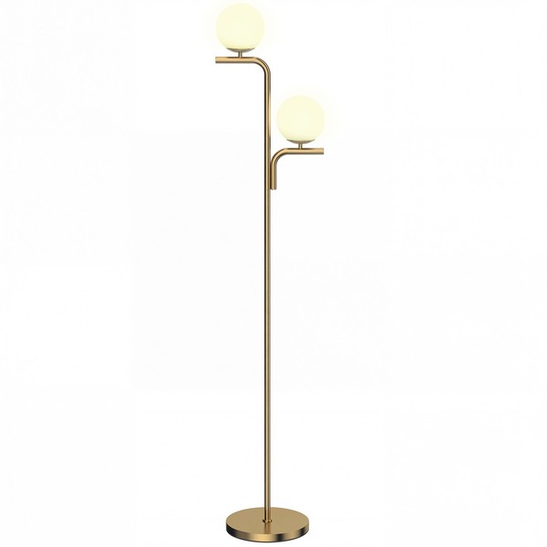 Moderne Led-Stehlampe Mit 3 Farbtemperaturen, Gold-image