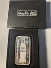 Coca-Cola 1 oz .999 Pure Silver Bar-"Id Like to Buy the world a Coke"-With Box