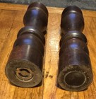 Vintage Mid-Century 12" Wooden Salt Shaker and Pepper Mill Grinder Set — photo 4