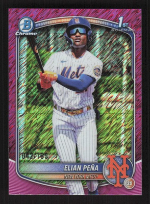 #ad 2025 Bowman Chrome #BCP 155 Elian Pena Fuchsia Refractor 199 $35.99
