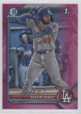 2022 Bowman Chrome Prospects Fuchsia Pink Vapor Refractor Alex De Jesus 0fz3