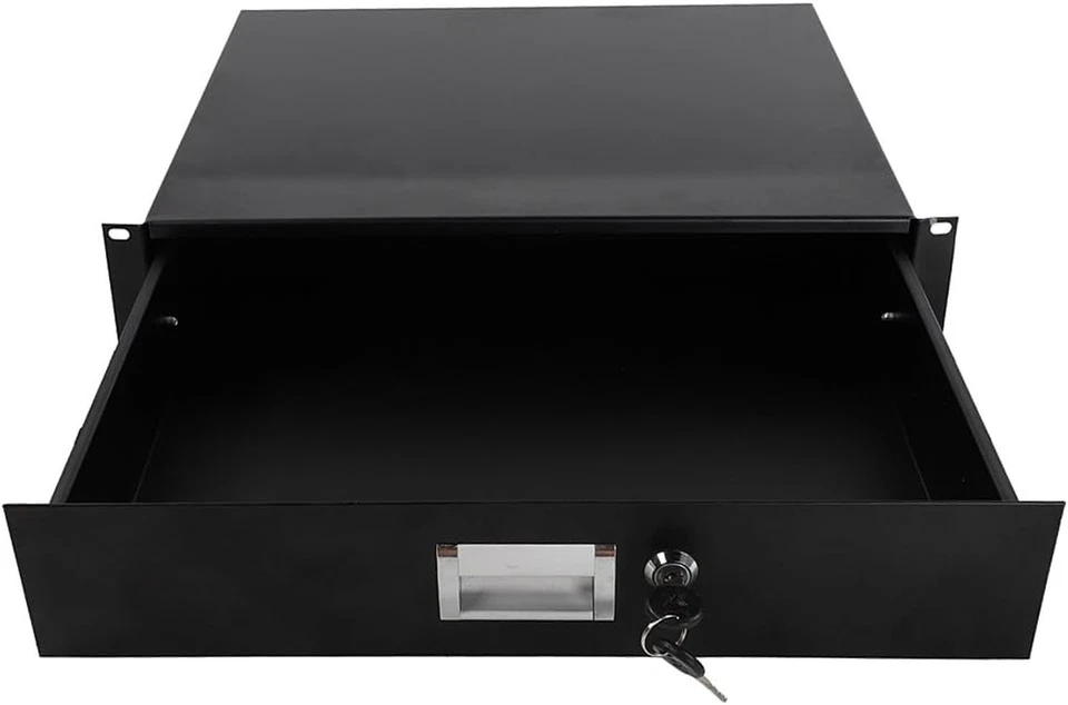 19 Inch 2U Rack Mount Drawer Steel Cabinet with Lock for DJ, AV & Network Equipm - Image 3 of 4