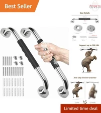 2 Pack Stainless Steel Bathroom Grab Bars 16 Inch Non Slip Safety Handrails
