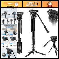 74" Carbon Fiber Video Monopod for Camera with Feet - Lightweight Durable