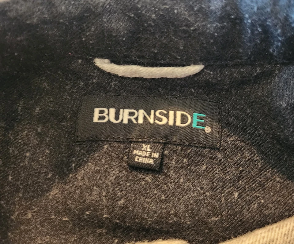 Camisa de franela Burnside para hombre XL gris mezcla de algodón suave  Foto 2 de 3