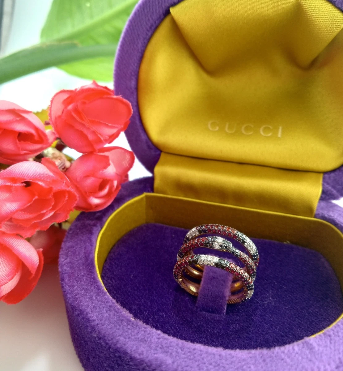 Gucci Gemstone Ring Yellow Gold Fine Rings for sale | eBay