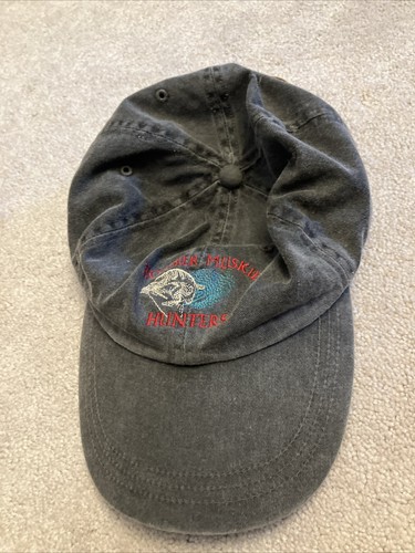 Vintage 2001 Indiana Hoosier Muskie Musky Hunter Fishing Gray Dad Hat Cap Y2K - Picture 3 of 12