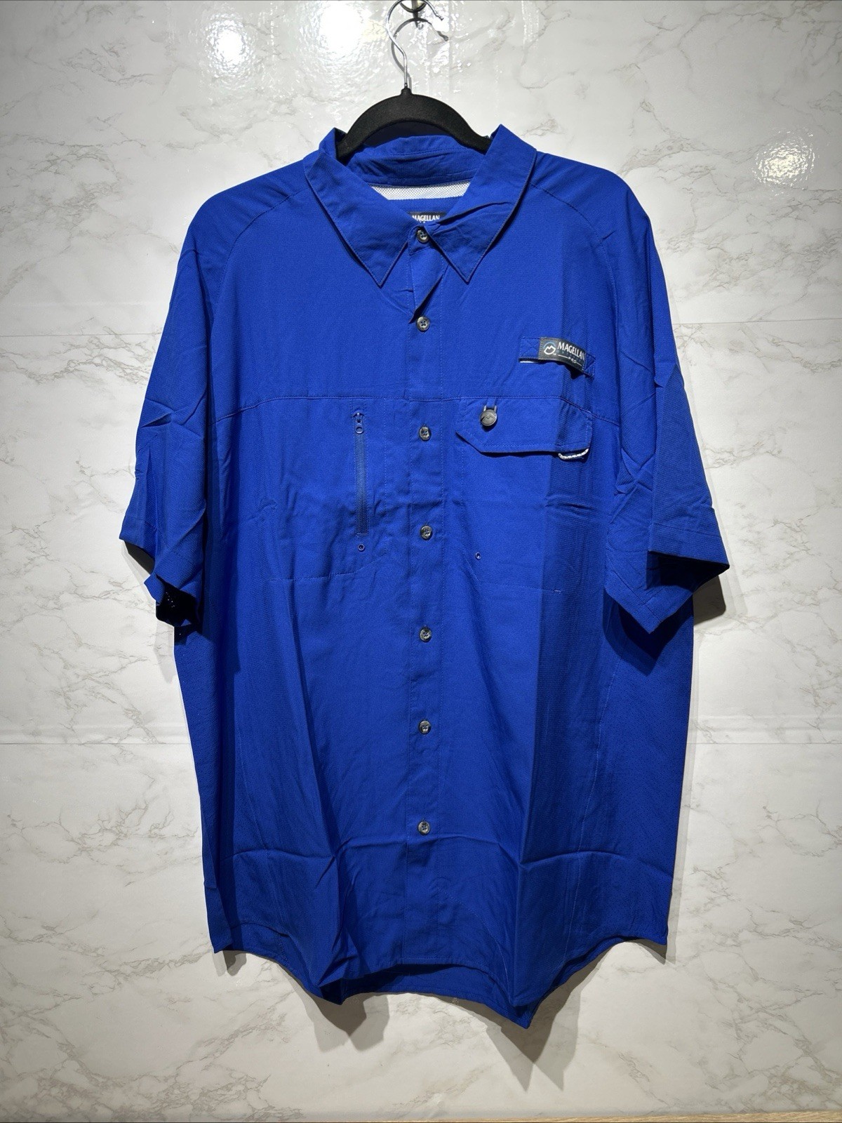 Magellan Outdoors Pro Angler Fishing Short Sleeve Classic Fit Shirt Sz 2XL New