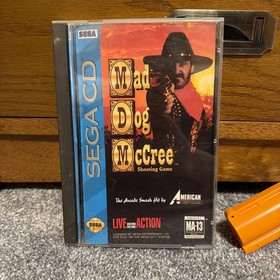 Mad Dog McCree CIB And American Laser Games Game Gun for Sega CD Tested Works