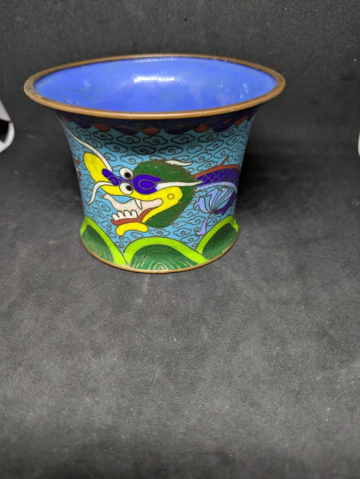 Cloisonné Ancien Asiatique - Photo 3/4