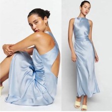 NEW!  Reformation Casette Midi Silk Dress Sz 8