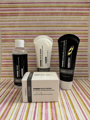 GLOBAL BEAUTY CARE POWER SKINCARE-FACE WASH-TONER-BUBBLING CLAY MASK-MOISTURIZER