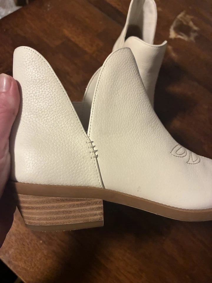 Botines Lauren Ralph Lauren para mujer 6 cuero marfil casa de campo vaquera Foto 2 de 4