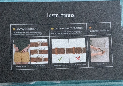 #ad Men#x27;s Adjustable Braided Woven Belt Black XL Handwash Buckle Solid Pattern $5.50