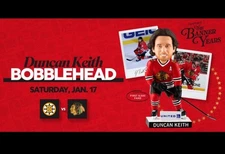 Duncan Keith Bobblehead Chicago Blackhawks Giveaway 1/17/25 SGA Presale