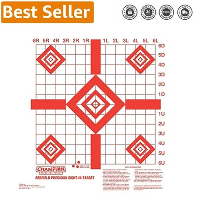10-Pack Redfield Style Precision Targets for Accurate Firearm Calibration